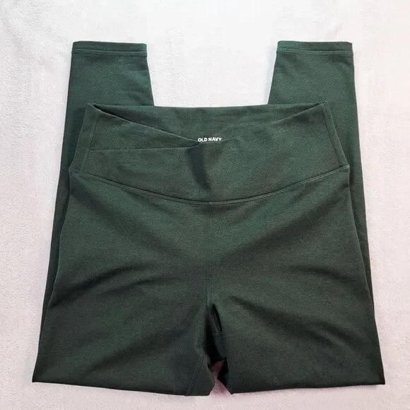 OLD NAVY Extra High-Waisted Cloud Comfy Leggings Women's Size L GREEN Active Gym - Picture 3 of 8